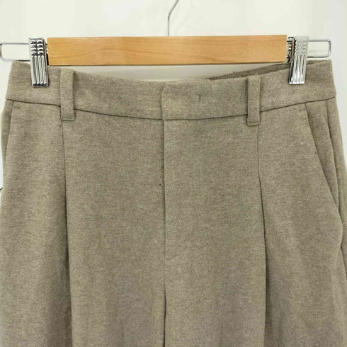 ユニクロ UNIQLO ブラッシュドジャージータックワイドパンツ レディース JPN:M