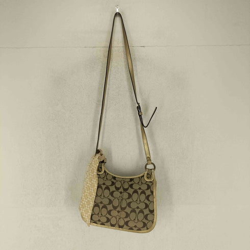 コーチ COACH スカーフ付きシグネチャーロゴショルダーバッグ レディース