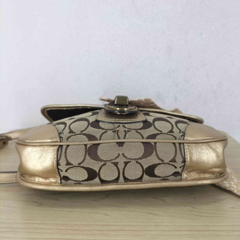 コーチ COACH スカーフ付きシグネチャーロゴショルダーバッグ レディース