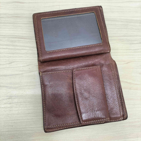 ラッキーストライク LUCKY STRIKE ロゴ 型押し エンボス レザー ウォレット 三つ折り財布 メンズ