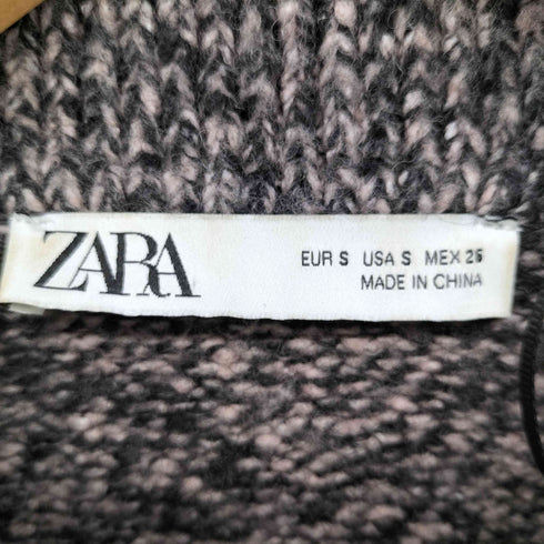 ザラ ZARA メランジ オーバーサイズ ニット ポロシャツ レディース import:S