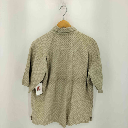 TOSCANO 総柄 シルク 半袖シャツ メンズ import:L