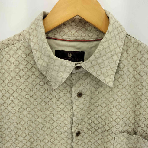 TOSCANO 総柄 シルク 半袖シャツ メンズ import:L