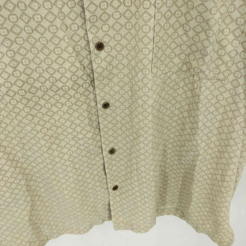 TOSCANO 総柄 シルク 半袖シャツ メンズ import:L