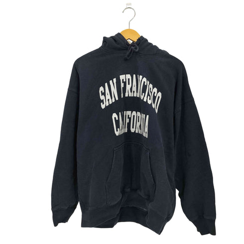 Brandy Melville SAN FARANCISCO CLIFORNIA 二段プリント プルオーバーパーカー メンズ