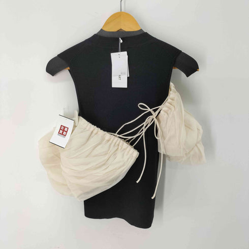 ジルスチュアート JILLSTUART シアーバルーンスリーブニットトップス レディース FREE