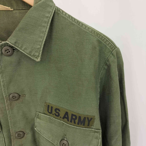 ユーエスアーミー U.S. ARMY 60-70s 69年会計 コットンサテン ユーティリティシャツ メンズ 151/2 X33