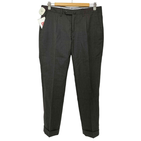 ビームスエフ BEAMS F MADE IN ITALY 1タック ウールスラックスパンツ メンズ JPN:46
