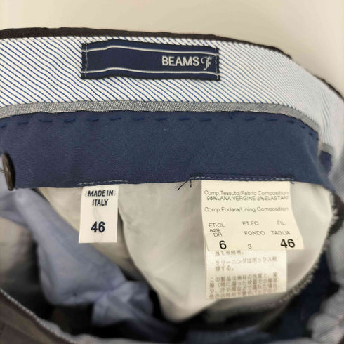 ビームスエフ BEAMS F MADE IN ITALY 1タック ウールスラックスパンツ メンズ JPN:46