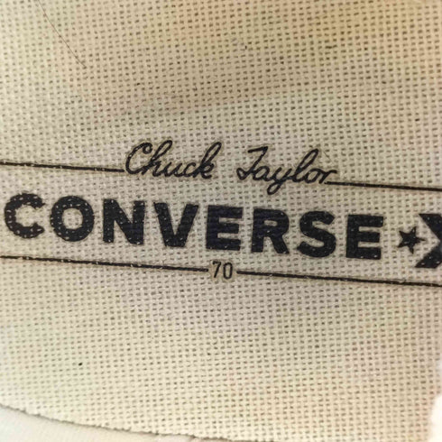 コンバースオールスター CONVERSE ALLSTAR CT70 Black Pin Stripe WHITE LOW CUT メンズ JPN:26.5