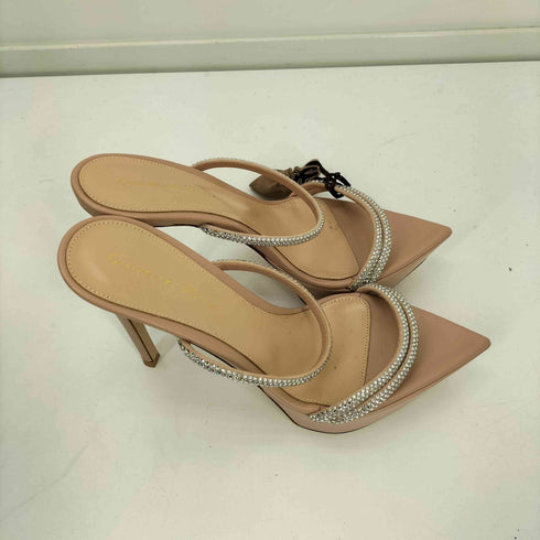 ジャンビトロッシ Gianvito Rossi MILANO Cannes イタリア製 ラメ ストラップ ハイヒール パンプス レディース EUR:37