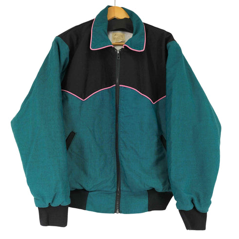 バック刺繍ジップアップブルゾン メンズ