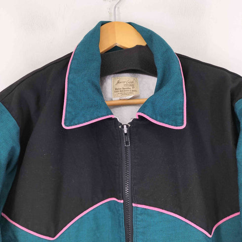 バック刺繍ジップアップブルゾン メンズ