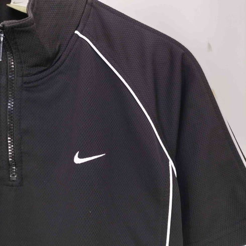 ナイキ NIKE 00s グレータグ ロゴ刺繍 メッシュ ハーフジップTシャツ メンズ JPN:L