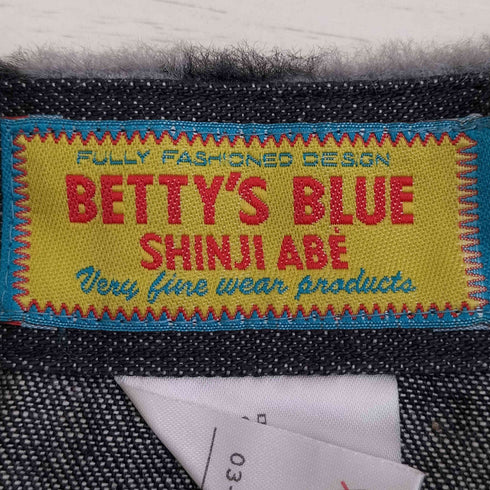 BETTY'S BLUE SHINJI ABE ヒョウ柄 異素材 デニムスカート レディース 9号