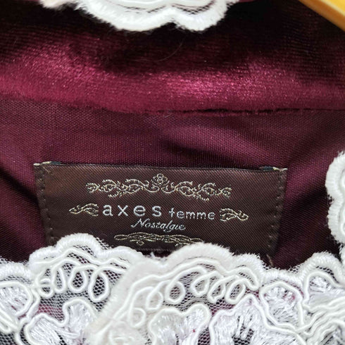 アクシーズファム axes femme ベロアレースワンピース レディース JPN:M