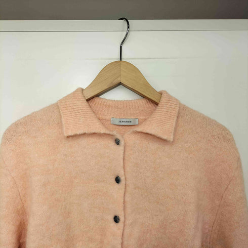 ジーナシス JEANASIS 24AW アルパカポロカラーショートカーディガン レディース FREE