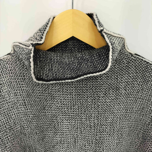 イッセイミヤケ ISSEY MIYAKE Seed Stitch Knit ハイネック ウール クロップドニット レディース JPN:2