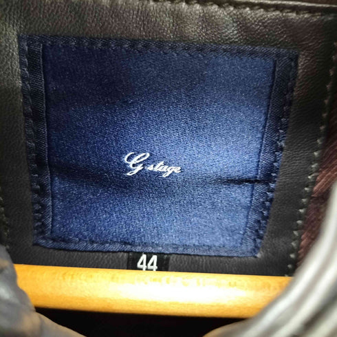 ジーステージ G-Stage シングルレザーライダースジャケット メンズ EUR:44