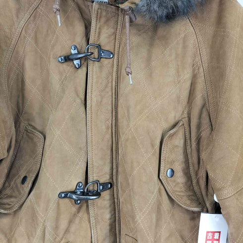 made in italy 牛革 着脱フード レザー ファイヤーマンジャケット メンズ