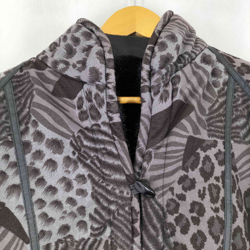 レオパード フェイク ムートンジャケット レディース