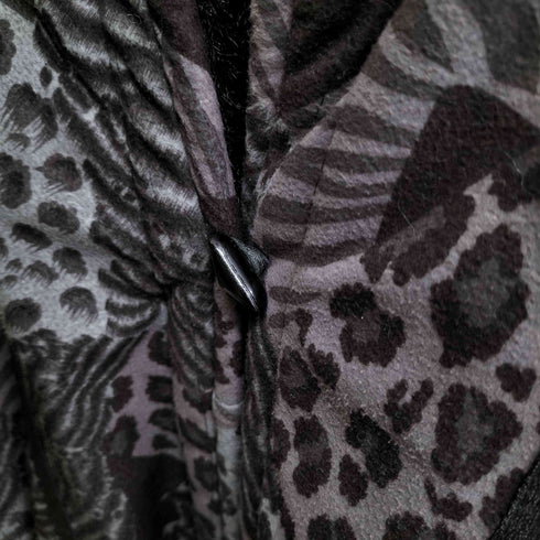 レオパード フェイク ムートンジャケット レディース