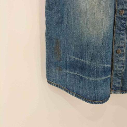 ジャックローズ JACKROSE Y2K ラインストーン バンドロゴ S/S デニムウエスタンシャツ メンズ 5