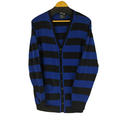 ピーピーエフエム PPFM 00S ボーダー カーディガン グランジ メンズ JPN:L