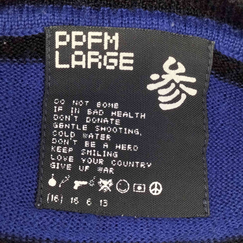 ピーピーエフエム PPFM 00S ボーダー カーディガン グランジ メンズ JPN:L