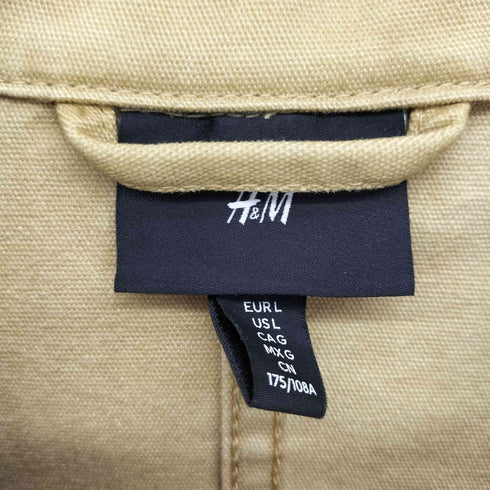 エイチアンドエム H&M モチーフデザイン ツイルジャケット スナップボタン カバーオール メンズ import:L