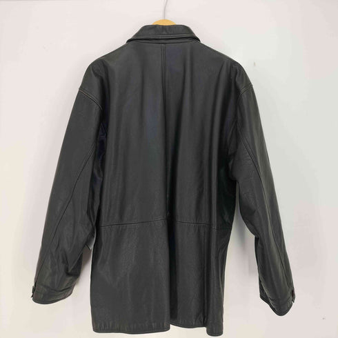 BELLESE DOLL 裏地キルティング カウレザー カーコート メンズ JPN:L