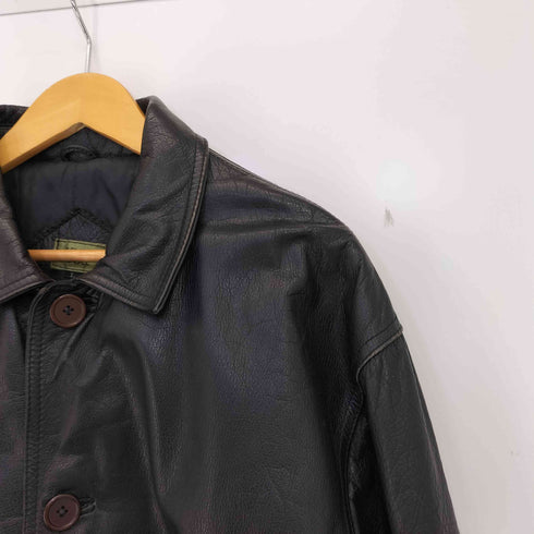 BELLESE DOLL 裏地キルティング カウレザー カーコート メンズ JPN:L