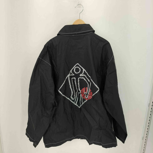 アディダス adidas 80s 万国旗タグ ステッチデザイン 両面プリント コーチジャケット メンズ L