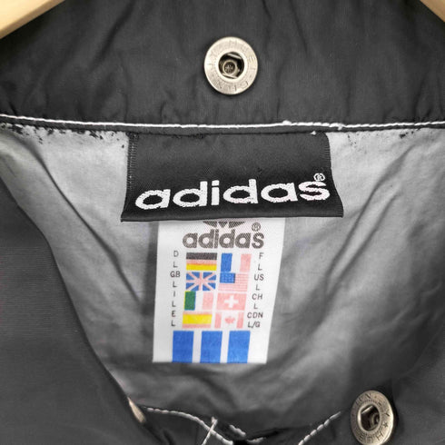 アディダス adidas 80s 万国旗タグ ステッチデザイン 両面プリント コーチジャケット メンズ L