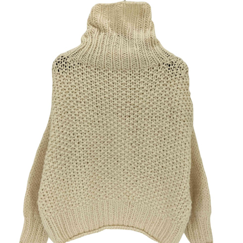 シールームリン Sea Room lynn 手編み ケーブル ハイネック ハンドニット レディース JPN:M