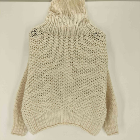 シールームリン Sea Room lynn 手編み ケーブル ハイネック ハンドニット レディース JPN:M