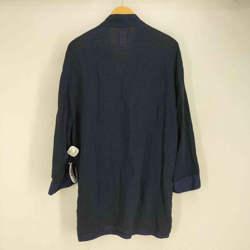 ブルーブルー BLUE BLUE ARIGATO PURE INDIGO 藍染 チェック柄 リネンライク ハンテンジャケット メンズ