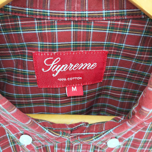 シュプリーム Supreme タータンチェック柄 ボタンダウンシャツ メンズ import:M