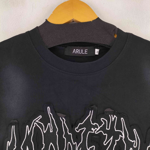 アリュール ARULE オーバーサイズユーズド加工刺繍ロゴノースリーブTシャツ メンズ JPN:M