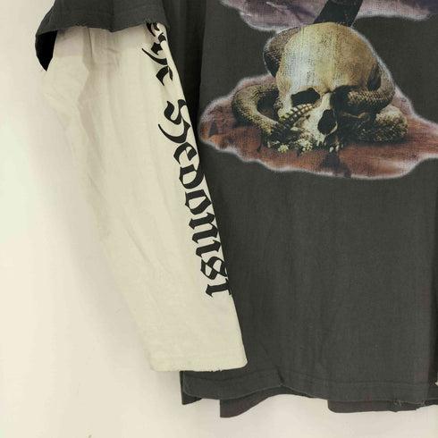 エージェムナイン AGEM/9 フロントプリントレイヤード L/S Tシャツ メンズ