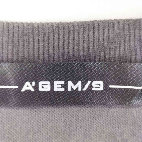 エージェムナイン AGEM/9 フロントプリントレイヤード L/S Tシャツ メンズ
