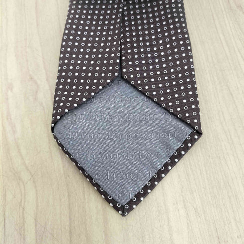 ディオール Dior エディ期 ドット柄 シルク ネクタイ メンズ
