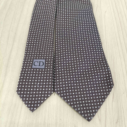 ディオール Dior エディ期 ドット柄 シルク ネクタイ メンズ