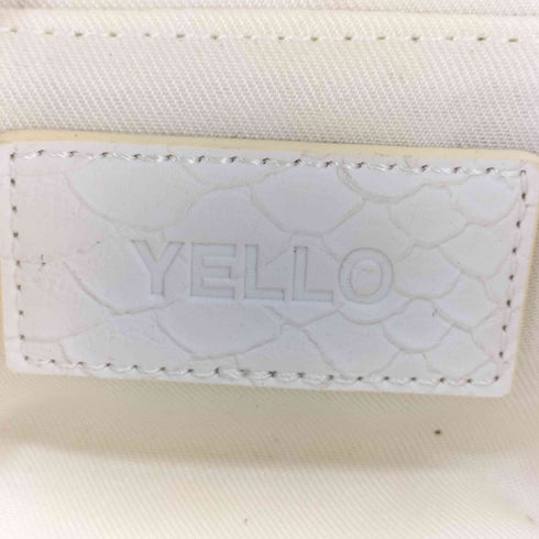 イエロー YELLO KAA Mini Cube Bag チャーム付 パイソン キューブ型 チェーンバッグ レディース