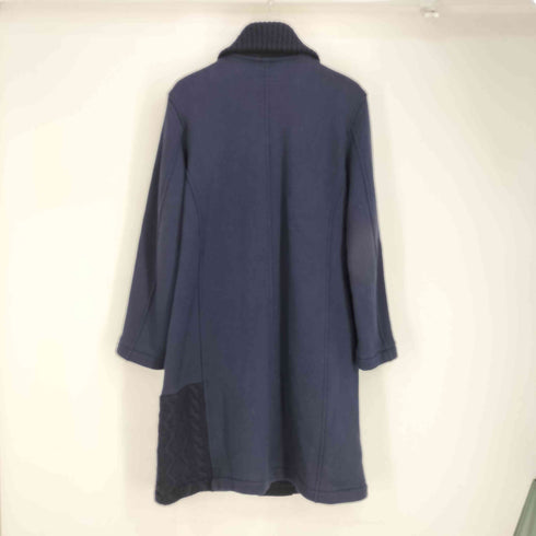ブルーブルー BLUE BLUE 裏起毛 ウールニット切替 ステンカラーコート メンズ JPN:3