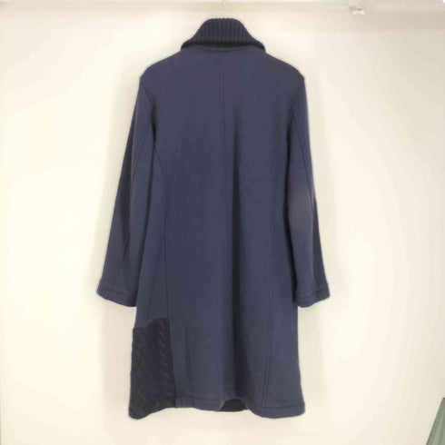 ブルーブルー BLUE BLUE 裏起毛 ウールニット切替 ステンカラーコート メンズ JPN:3