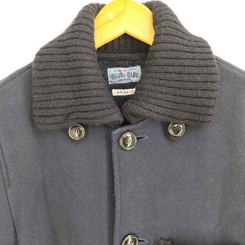 ブルーブルー BLUE BLUE 裏起毛 ウールニット切替 ステンカラーコート メンズ JPN:3