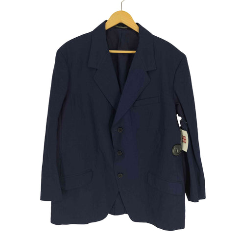 ヨウジヤマモトプールオム Yohji Yamamoto POUR HOMME 25SS INDIGO DYEING COTTON LINEN 3BUTTONS JAKCET インディゴ染 コットン リネン 3ボタン ジャケット メンズ JPN:2