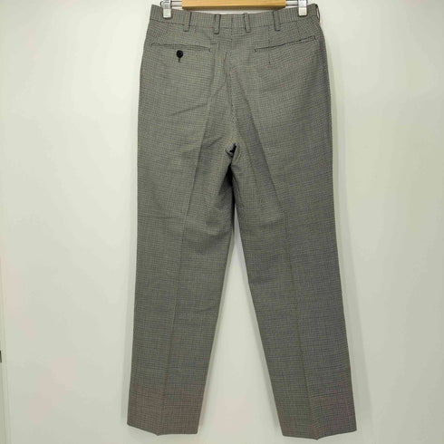 アクアスキュータム AQUASCUTUM 千鳥柄 1タック ウールスラックスパンツ メンズ 79