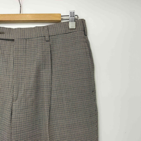 アクアスキュータム AQUASCUTUM 千鳥柄 1タック ウールスラックスパンツ メンズ 79